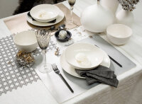 Tischset Kunstleder PEARL-O platin (PL)